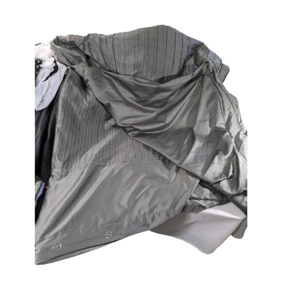 RICH, SATINY GRAY PIN TUCKED, MICRO PLEATED DUVET COMFORTER COVER! SZ FL/QN - Picture 5 of 9